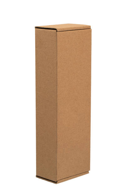 layout de uma caixa de embalagem de papelão quadrado, isolar em um fundo branco - warehouse corrugated two dimensional shape distribution warehouse - fotografias e filmes do acervo