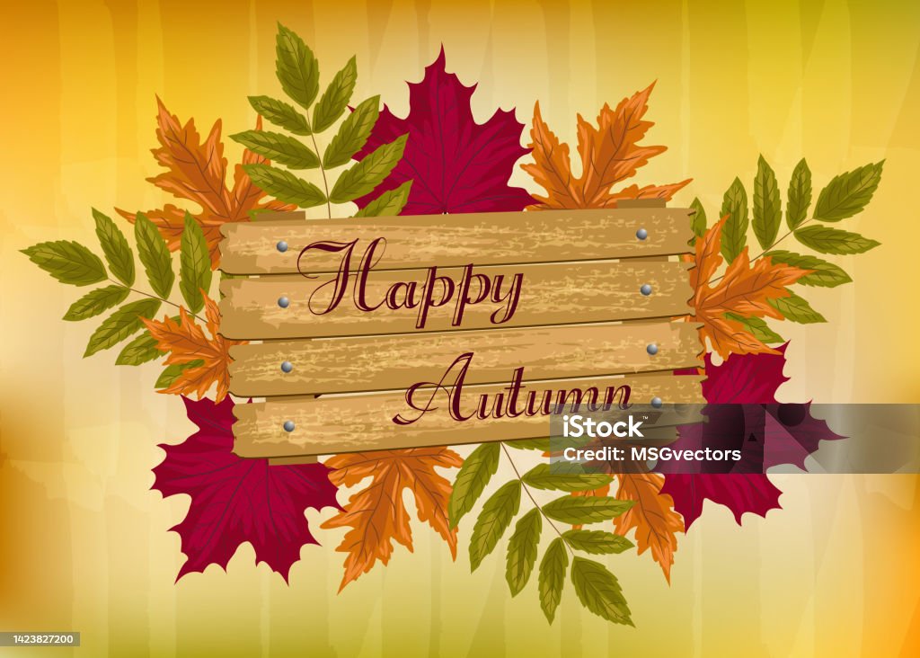 Pinboard Background Fall Fall Background Stock Illustration - Download Image Now - Abstract, Art ...