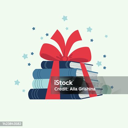 istock Stack of books tied with ribbon 1423843582