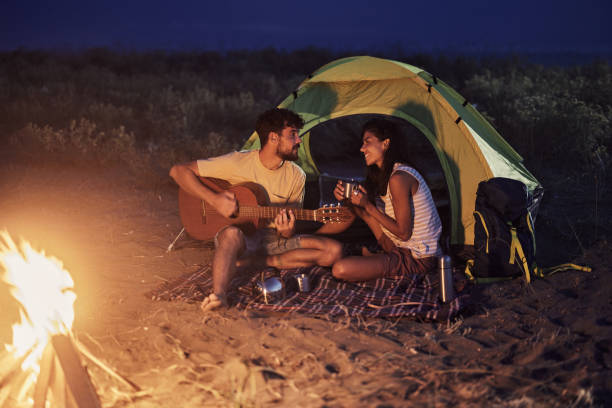 istock Romantic camping night on the beach! 1423844316