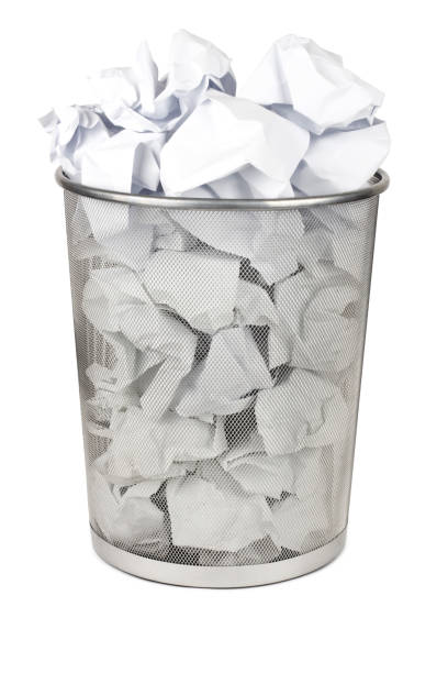 istock Metal trash bin for paper 1423850446