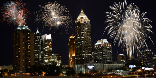 istock New year fireworks over Atlanta. 1423851820