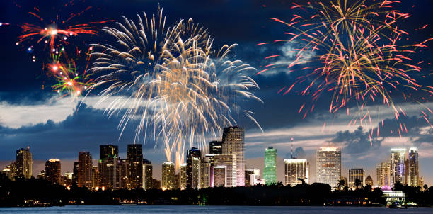istock New year fireworks over Miami. 1423851983