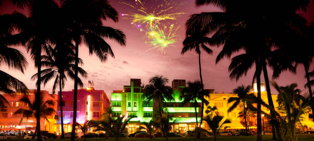 istock New year fireworks over Ocean Drive, Miami. 1423851985
