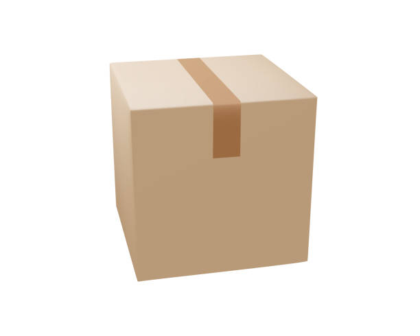 istock Cardboard or carton realistic delivery boxes with scotch tape and labels. 1423852725
