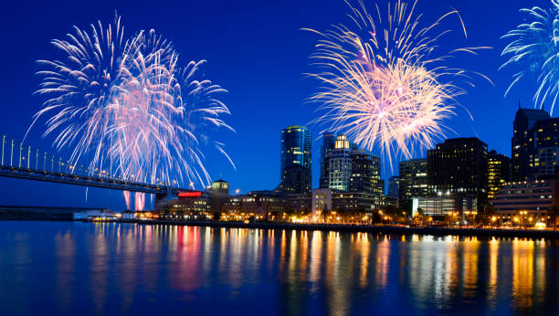 istock New year fireworks over San Francisco. 1423852923