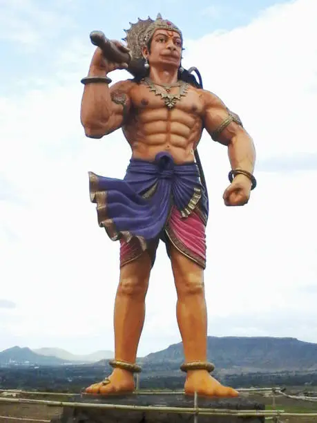 Hanuman Statue At Samarth Shrushti, Sajjangad Rd, Satara, Maharashtra, India