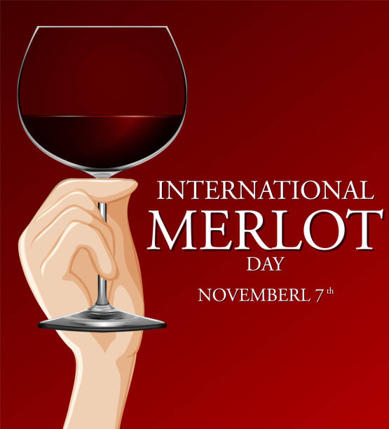 Intenational Merlot Day Poster Design Intenational Merlot Day Poster Design illustration merlot grape stock illustrations