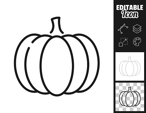 istock Pumpkin. Icon for design. Easily editable 1423859112