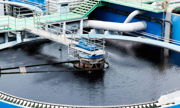 istock Waste water treatment ponds from industrial plants 1423862830