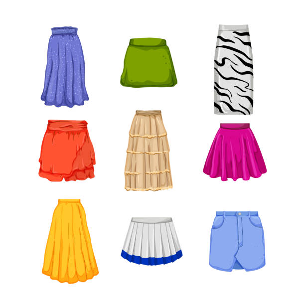 istock skirt fashion set cartoon vector illustration 1423862879