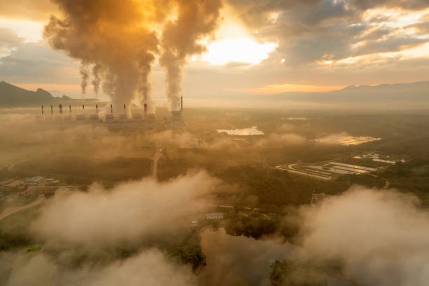 istock Aerial view coal power plant. 1423863086