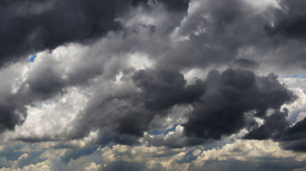 Grey overcast cloudscape stock photo