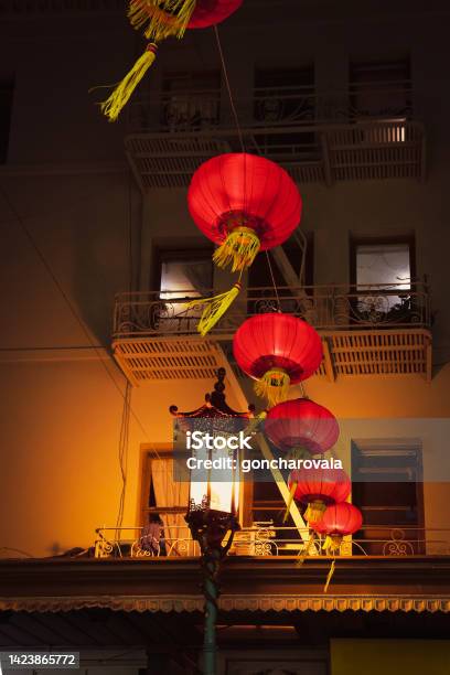 Chinatown San Francisco Grant Avenue Stock Photo - Download Image Now - Apartment, Architecture, Arts Culture and Entertainment