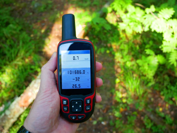 istock Tourist GPS navigator for travel. 1423871317