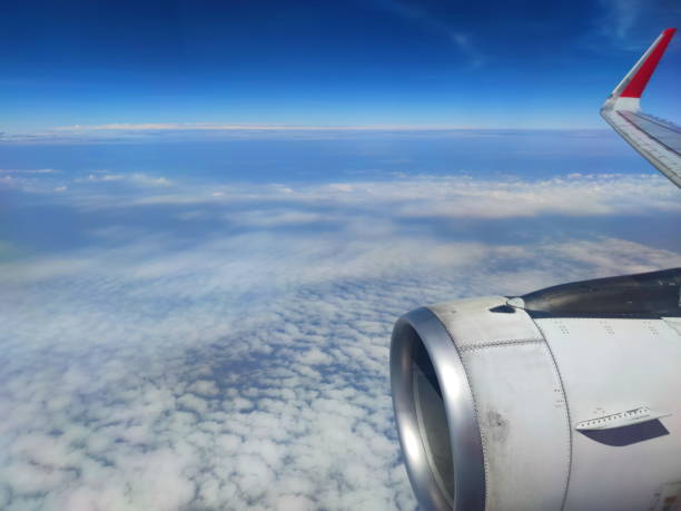 Airplane window panoramic views