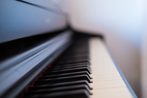 istock Piano keys photographed from the side 1423875046