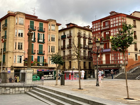 Espagne - Bilbao- Miguel Unamuno Place in the old town ( casco Viejo )