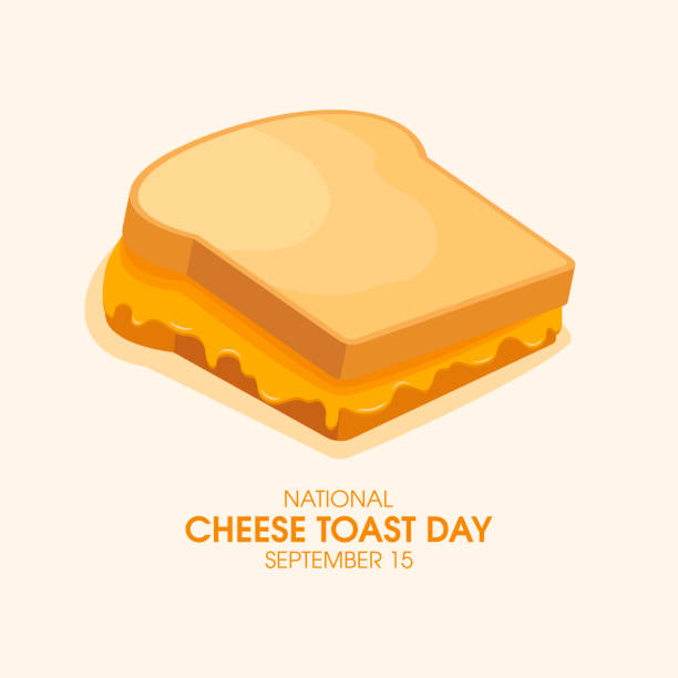 ilustrações, clipart, desenhos animados e ícones de vetor do dia nacional da torrada de queijo - cheese sandwich