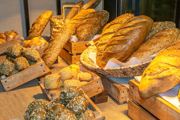istock fresh and delicious breads on the open buffet 1423898569