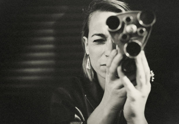 istock The female filmmaker. 1423902588
