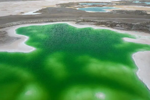 Aerial view of  Dachaidan Salt Lake, China