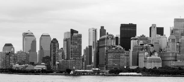 istock Cityscape panorama in black and white 1423913264