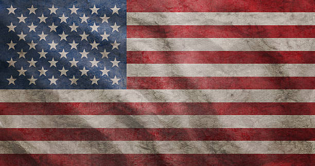 istock Grunge rugged USA flag 142391594