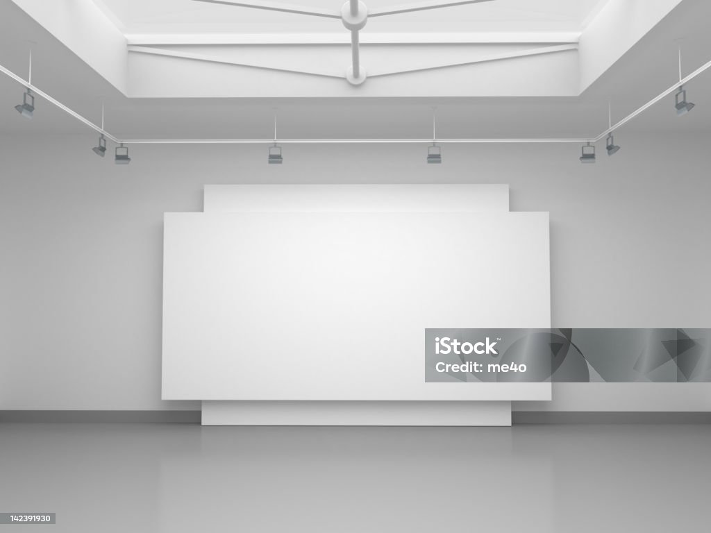 3 d vacío espacio de galería - Foto de stock de Quiosco libre de derechos