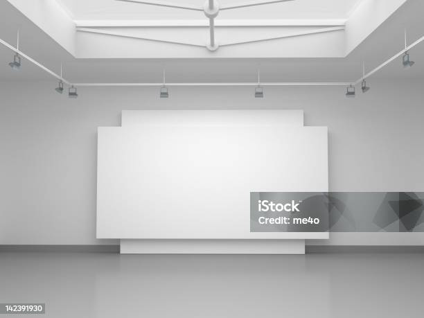 3 D Vacío Espacio De Galería Foto de stock y más banco de imágenes de Quiosco - Quiosco, Pantalla gigante, Exposición