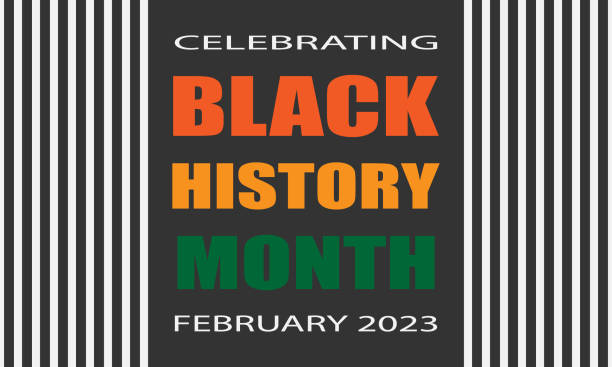 ilustraciones, imágenes clip art, dibujos animados e iconos de stock de mes de la historia negra febrero 2023 banner creativo moderno, letrero, concepto de diseño, publicación en redes sociales - black history month 2023