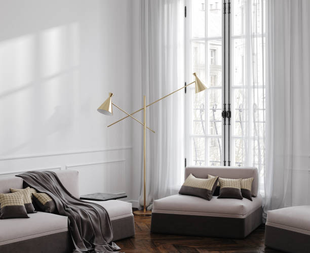 istock Classic white interior with modern furniture 1423926904