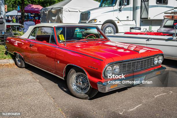 1964 Chevrolet Chevelle Malibu Ss Convertible Stock Photo - Download Image Now - Old-fashioned, 1964, Antique