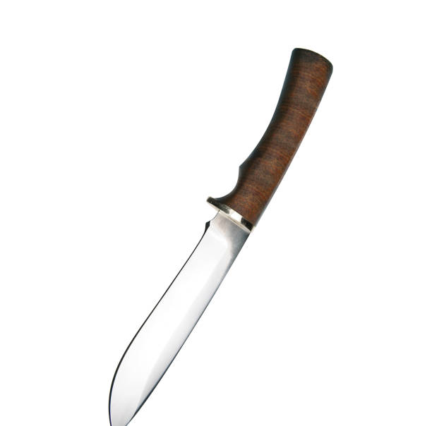 istock Hunting knife with wooden haft 1423935443