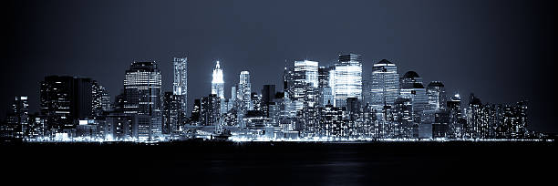 istock New York - Panoramic view  of Manhattan Skyline by night 142393657