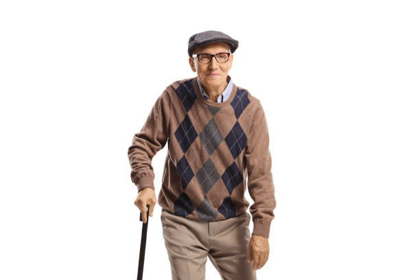 istock Senior man walking with a cane 1423936937