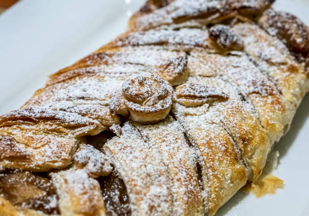istock Freshly baked Danish Puff Pastry Roll in ribbon format 1423937471