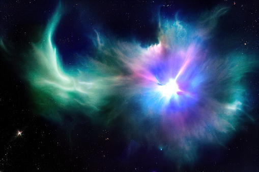 Formation of cosmic nebula in outer space