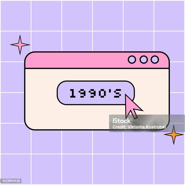 Y2k Computer Frame Retrowave Y2k Template Old Pc Game Frame Retro Computer Aesthetic Stock ...