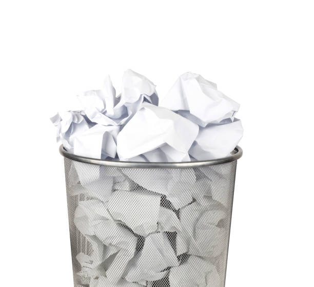 istock Metal trash bin for paper 1423945219