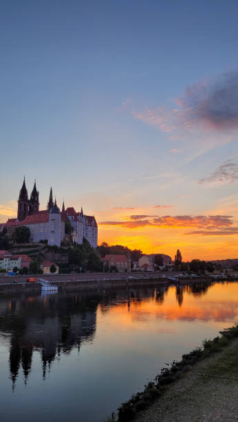 istock Albrechtsburg castle and cathedral at sunset 1423946354