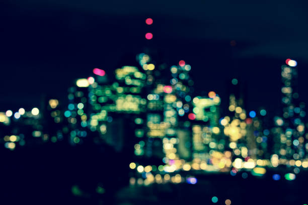 Abstract photos of Brisbane City with bokeh effect