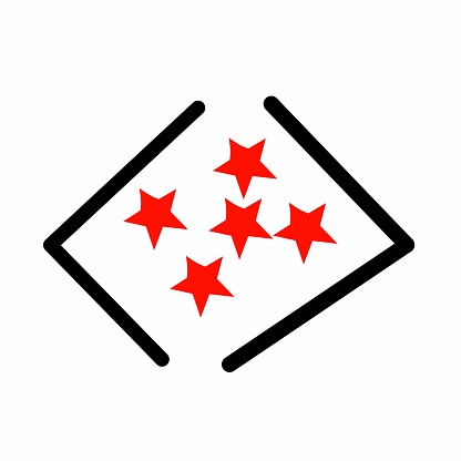 red star shape logo illustration