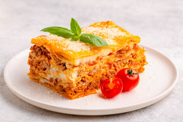istock Traditional lasagna with bolognese sauce 1423952837