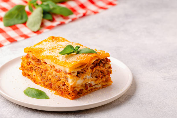 istock Traditional lasagna with bolognese sauce 1423952869