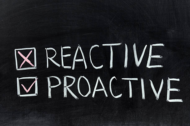 Reactive or proactive stock photo