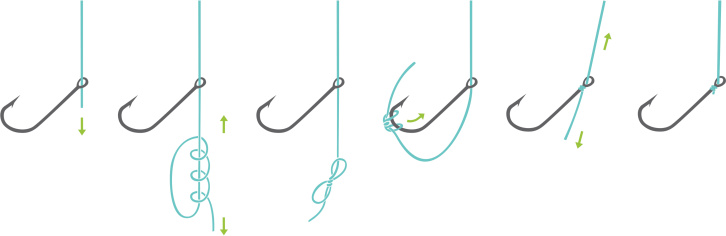 Knot Tying Hooks Stock Illustration - Download Image Now - Fishing