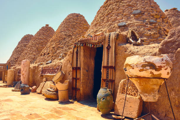 istock Beehive houses opposite bright clear sky 1423965245