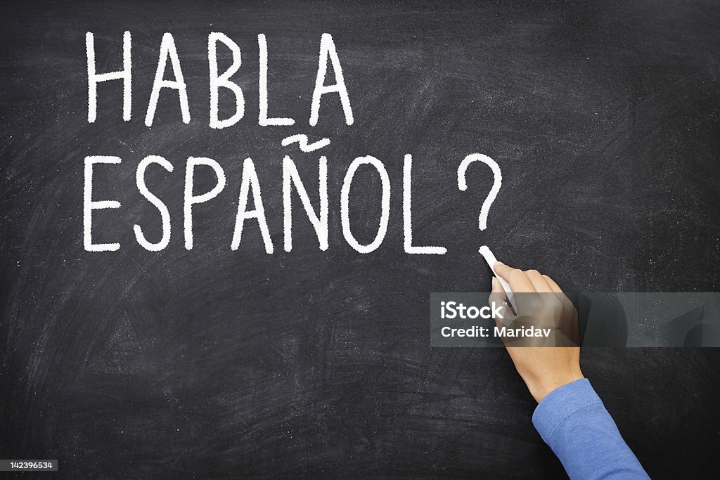 Aprendizagem de língua espanhola - Foto de stock de Espanhol royalty-free