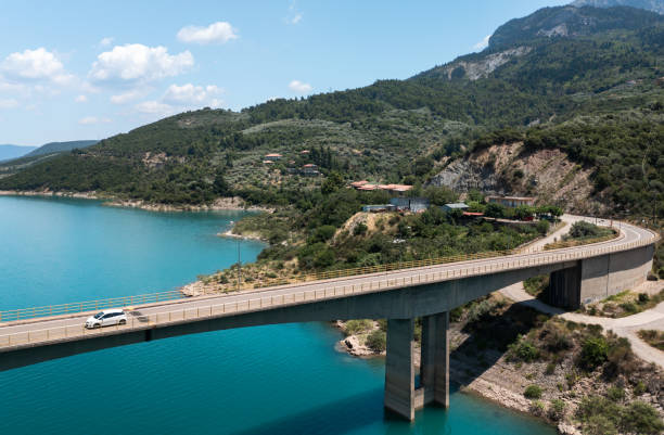 istock Bridge Over A Lake In A Mountainous Landscape 1423971305